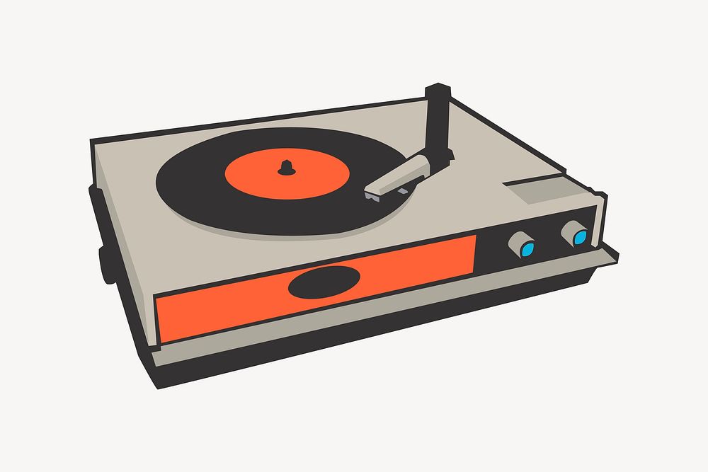 Turntable clipart, object illustration vector. Free public domain CC0 image.