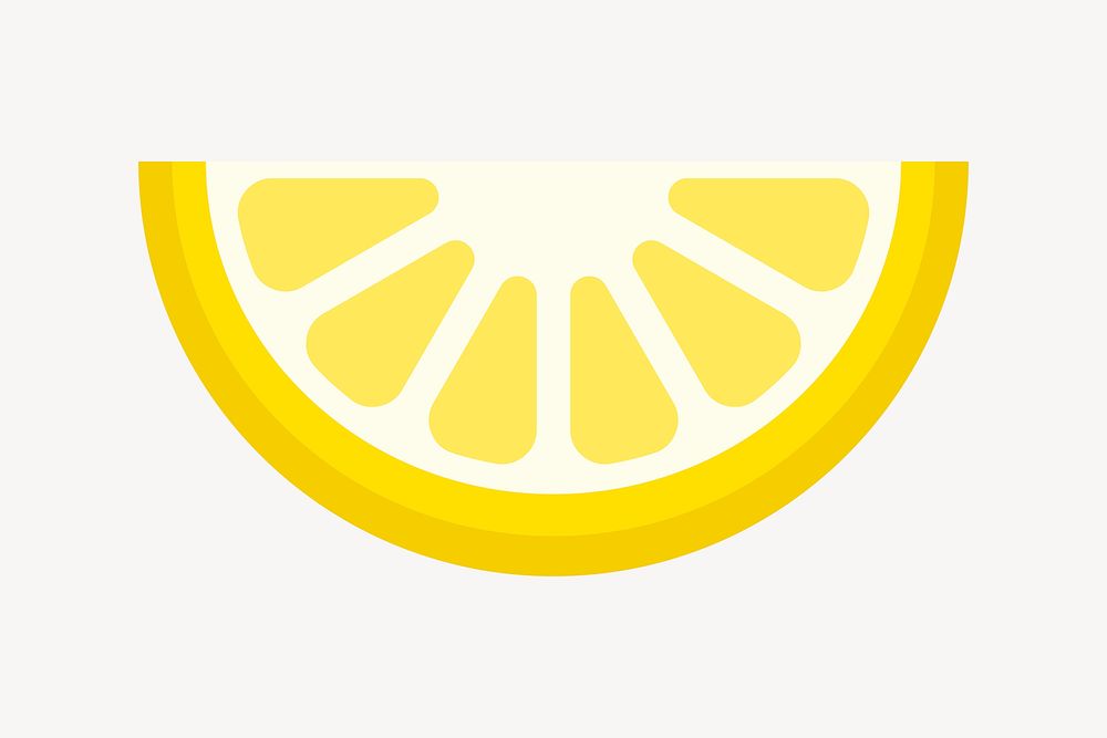 Lemon clipart, food illustration vector. Free public domain CC0 image.