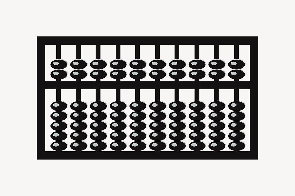 Abacus silhouette clipart, stationery illustration vector. Free public domain CC0 image.