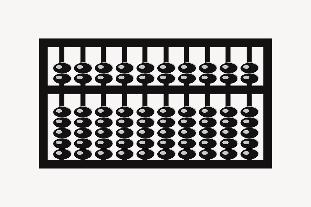 Abacus silhouette illustration. Free public domain CC0 image.
