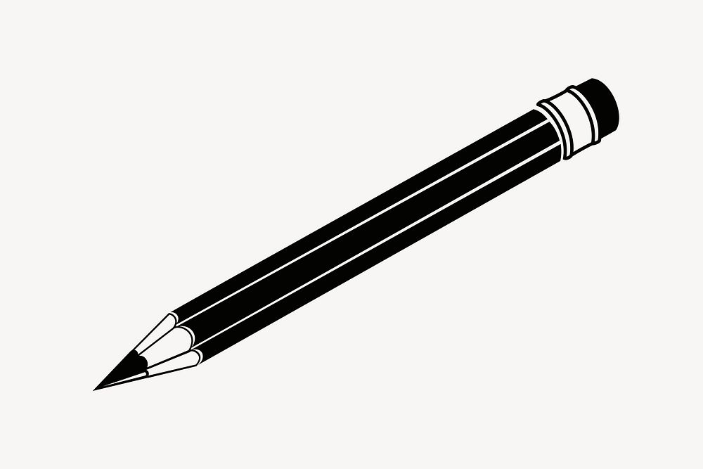 Pencil, stationery illustration. Free public domain CC0 image.