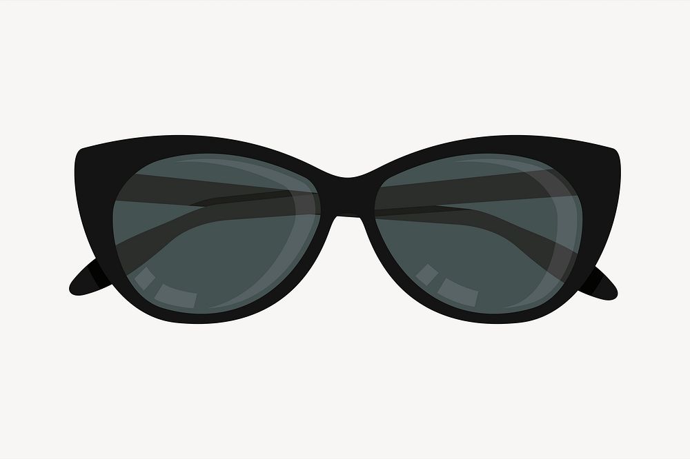 Sunglasses collage element, cute illustration vector. Free public domain CC0 image.