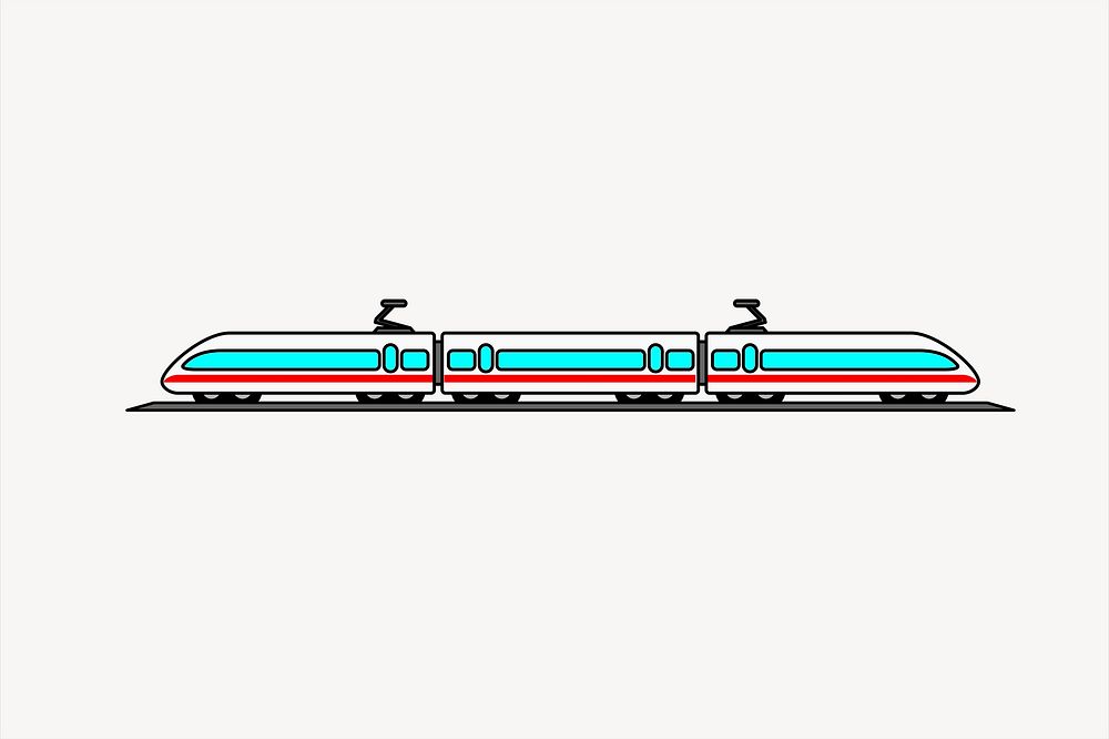 Subway train collage element, transport illustration vector. Free public domain CC0 image.
