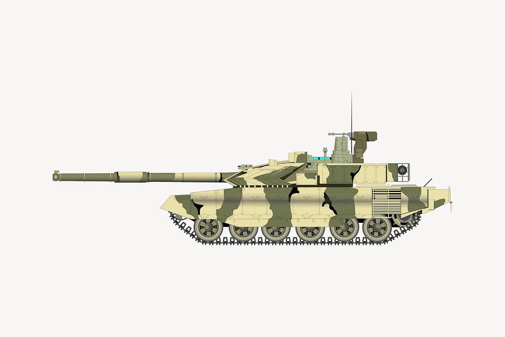Tank clip art. Free public domain CC0 image.