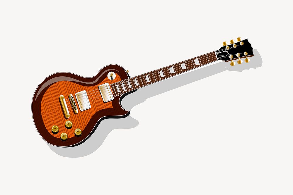 Electric guitar clipart, vector illustration vector. Free public domain CC0 image.