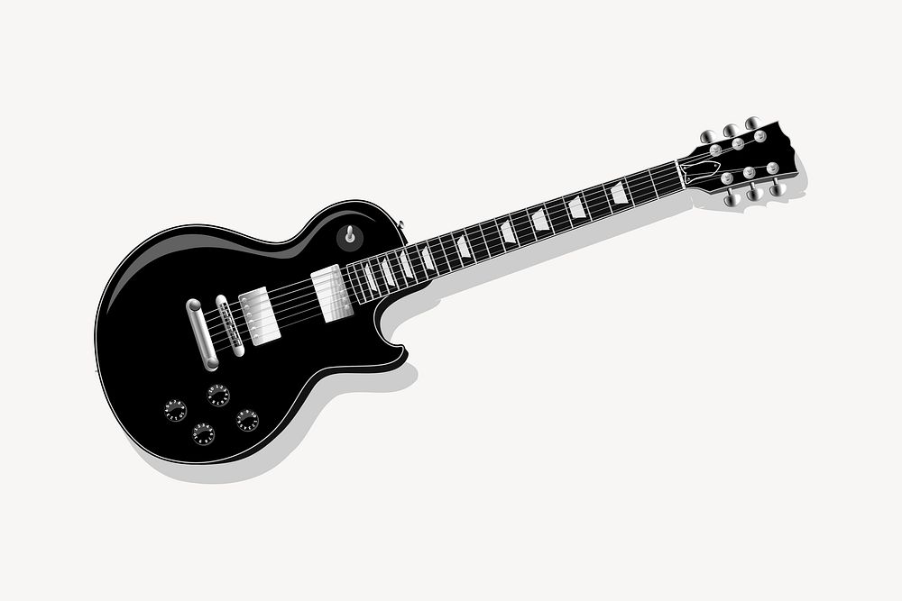 Electric guitar clipart, vector illustration vector. Free public domain CC0 image.