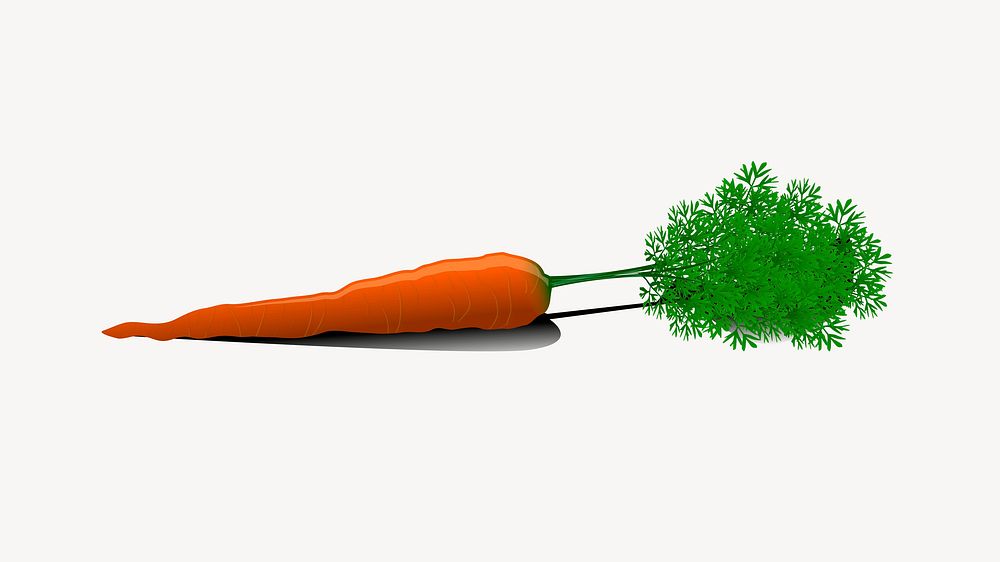 Carrot clipart, food illustration psd. Free public domain CC0 image.