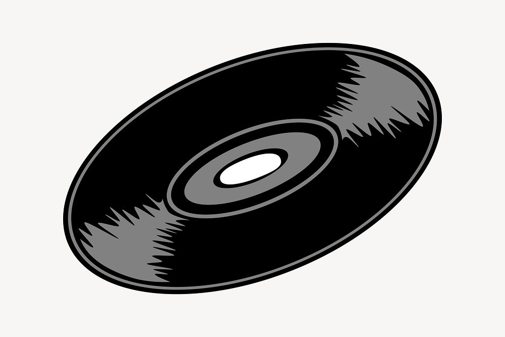 Vinyl record clipart illustration vector. Free public domain CC0 image.