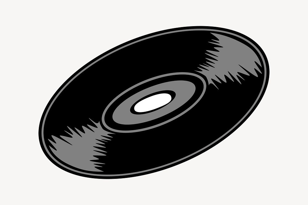 Vinyl record clipart illustration psd. Free public domain CC0 image.