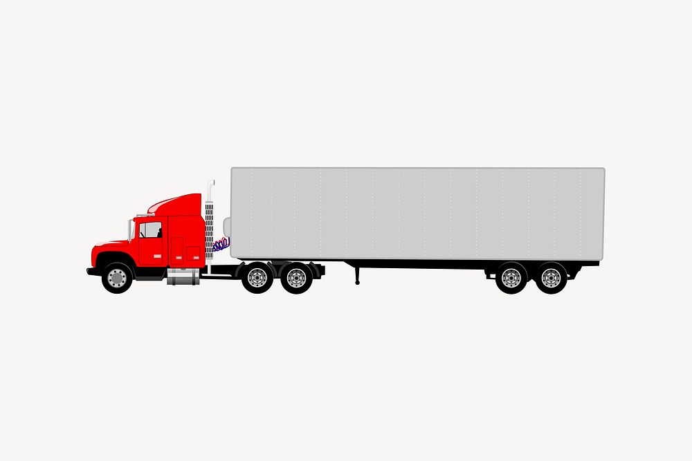 Truck clipart, logistics illustration vector. Free public domain CC0 image.