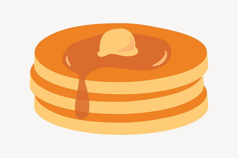Pancake illustration. Free public domain CC0 image.