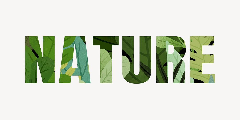 nature-word-typography-green-leaves-free-photo-rawpixel