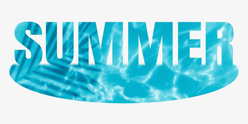 Summer word, swimming pool design typography