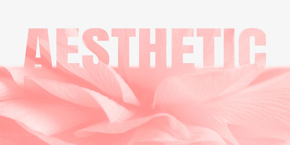 Aesthetic word border, pink  design typography