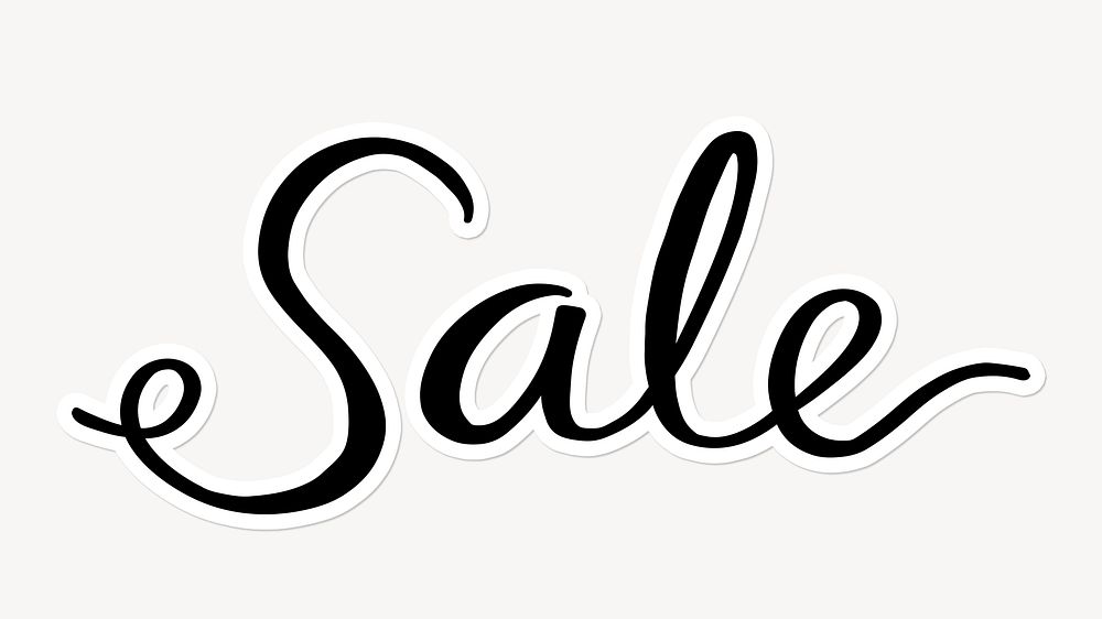 Sale word, minimal black calligraphy | Free Photo - rawpixel