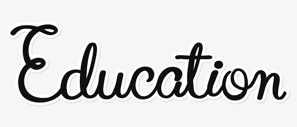 Education word, minimal black calligraphy | Free Photo - rawpixel