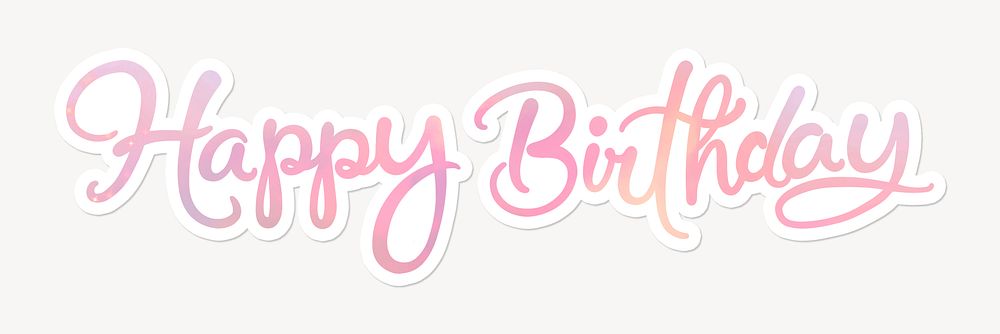 Happy birthday word, aesthetic pink | Free Photo - rawpixel