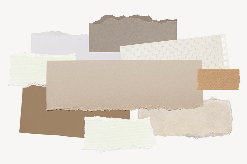 Blank scrap papers, earth tone design, copy space