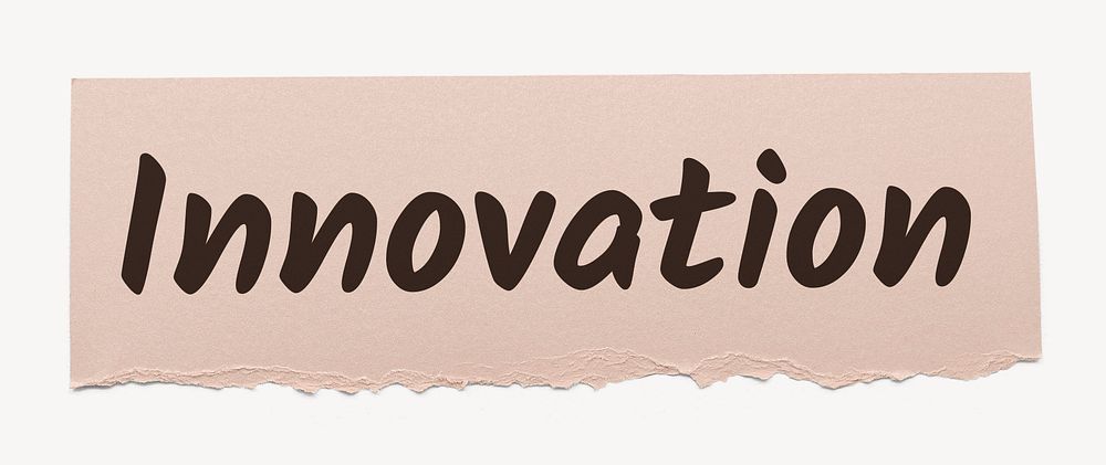 Innovation word, pink torn paper, | Free Photo - rawpixel