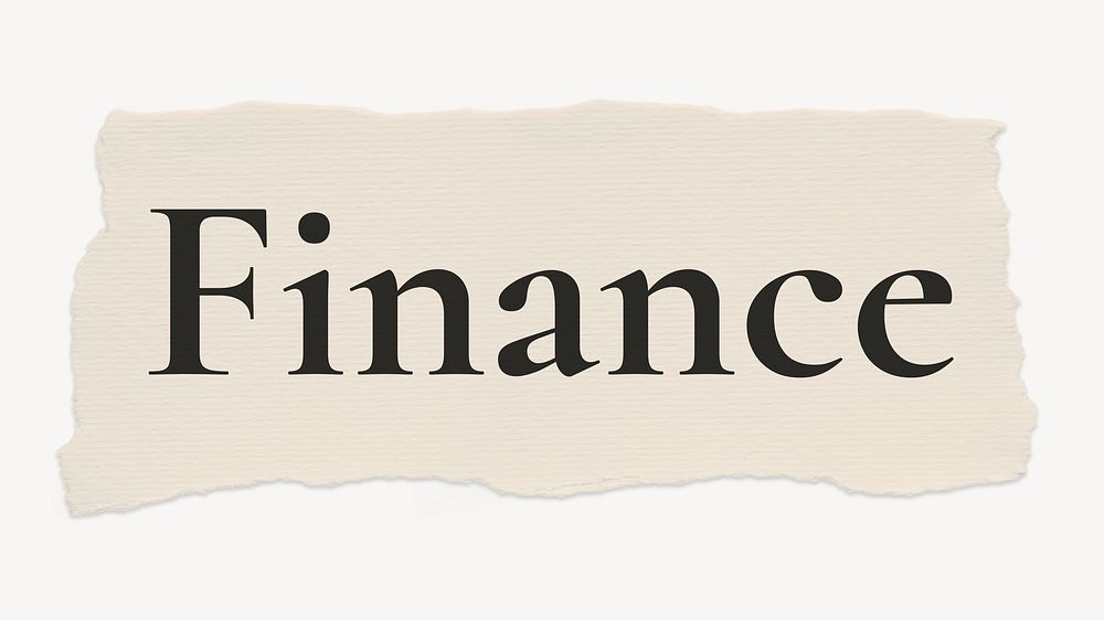 Finance word, beige torn paper | Free Photo - rawpixel