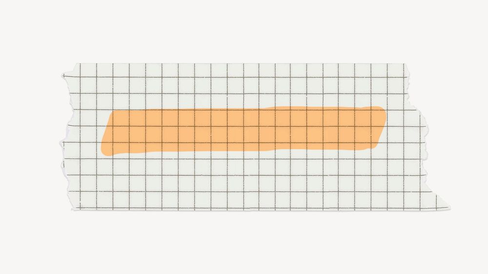 Grid washi tape, ripped paper design psd