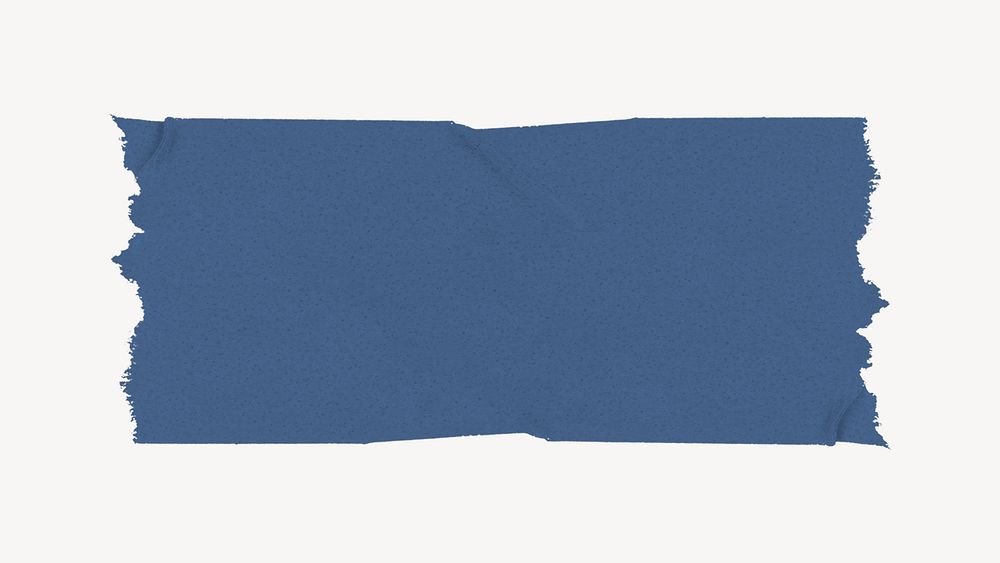 Blue washi tape, torn paper design