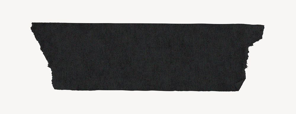 Black washi tape, ripped paper design psd