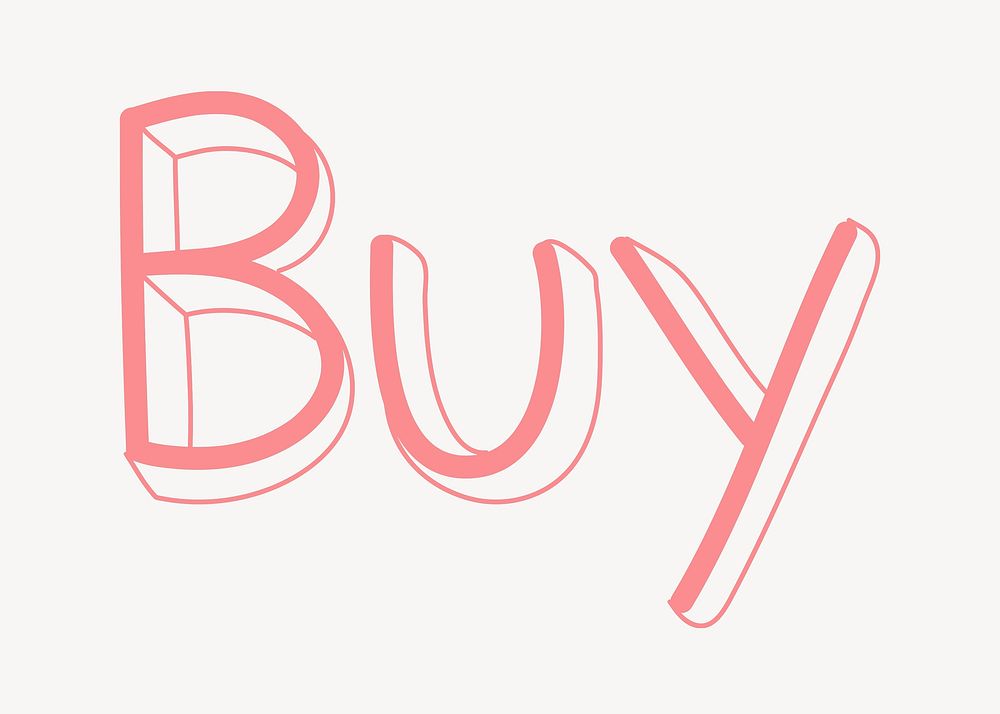 Buy word, cute pink typography | Free Photo - rawpixel