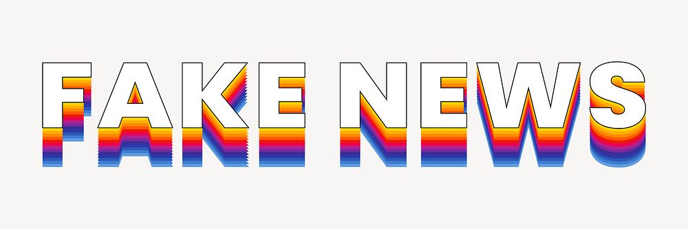 Fake news word typography, layered | Free Photo - rawpixel