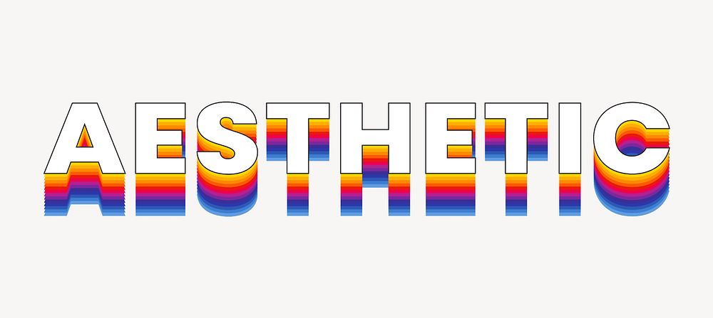 Aesthetic word typography, layered retro | Free Photo - rawpixel