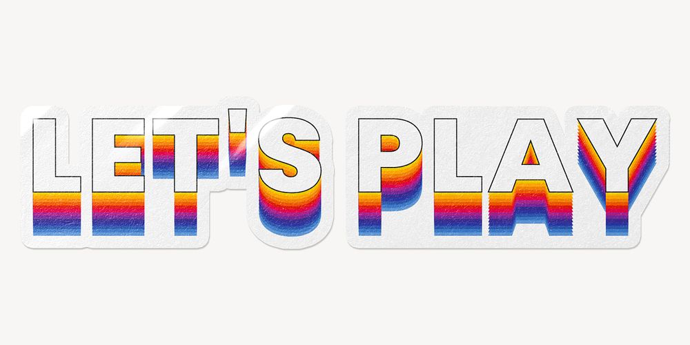 Let's play word typography, layered retro font