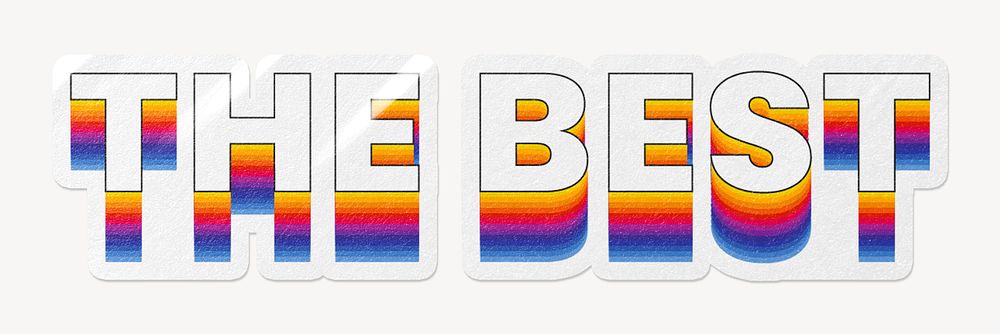 The best word typography, layered retro font