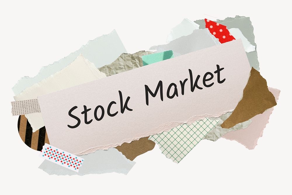 Stock market word, aesthetic paper | Free Photo - rawpixel