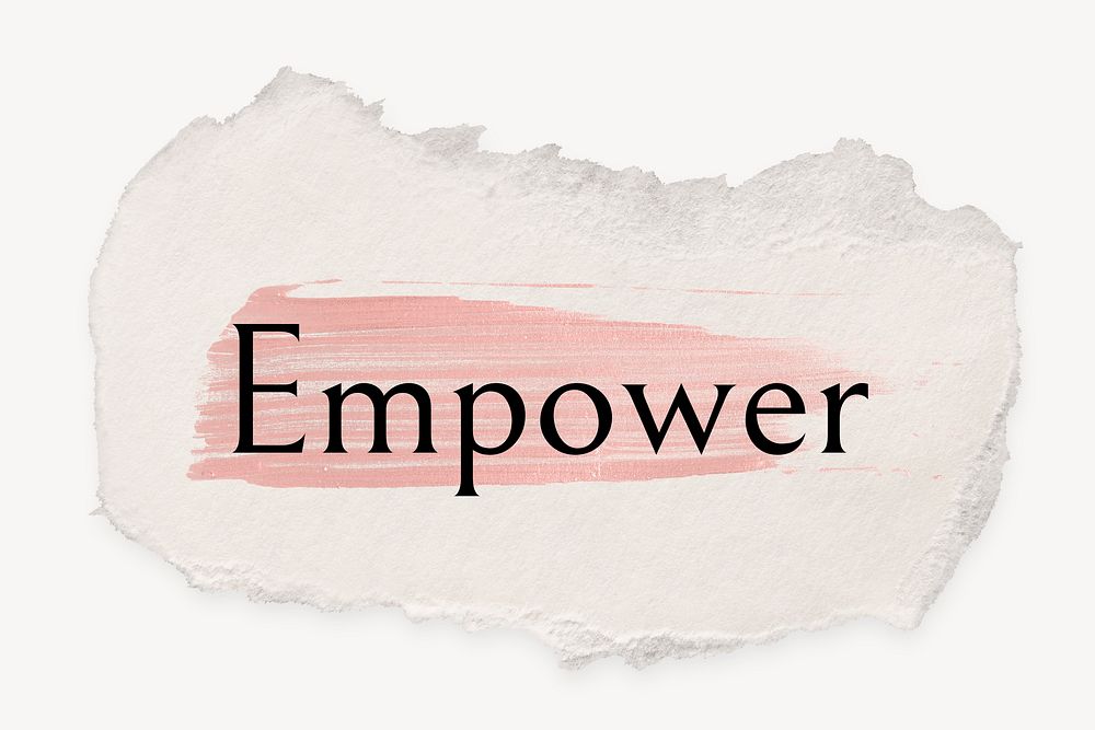 Empower word, ripped paper, pink | Free Photo - rawpixel