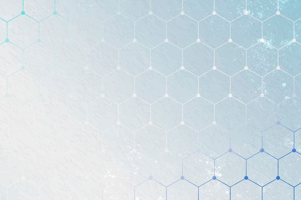 Blue technology background, minimal honeycomb wallpaper vector