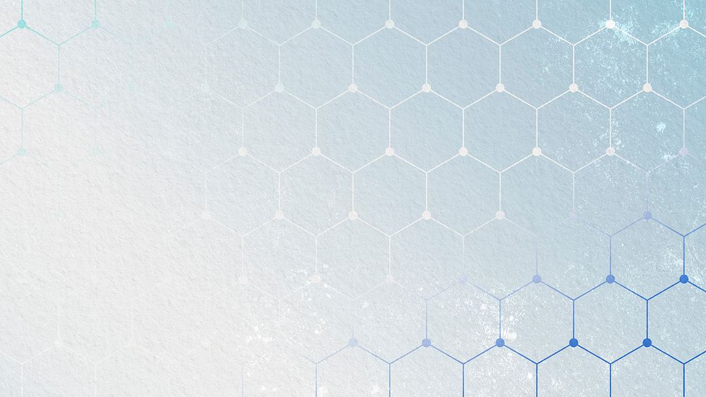 Blue technology desktop wallpaper, minimal honeycomb background