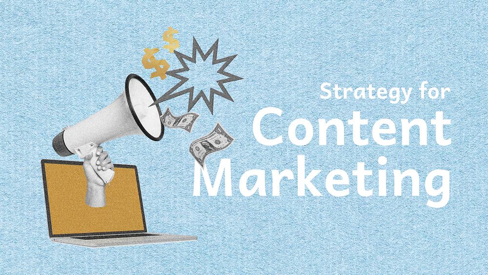 Content marketing presentation template, business remixed media vector
