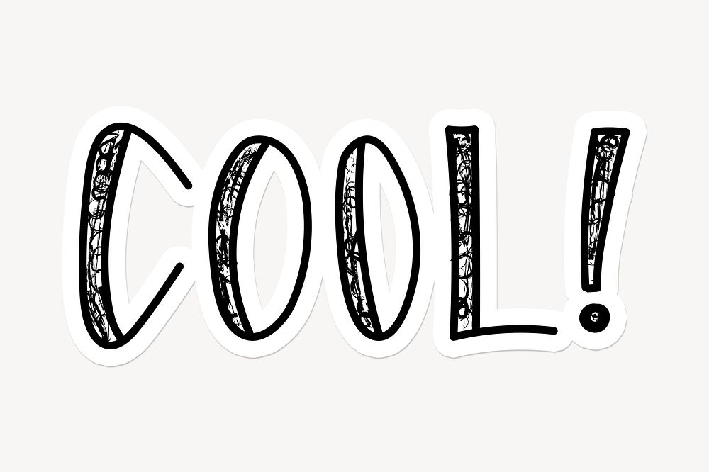 Cool! word sticker typography