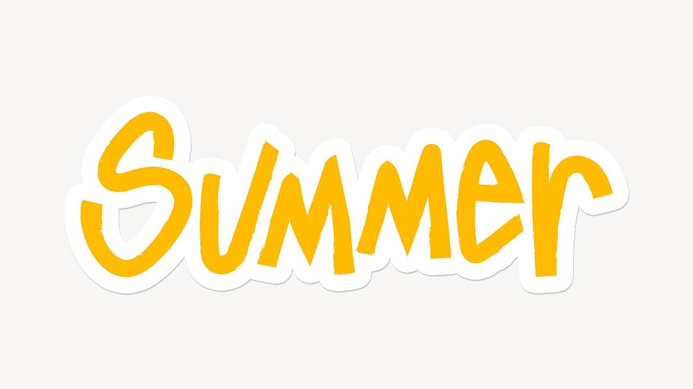 Summer word sticker typography