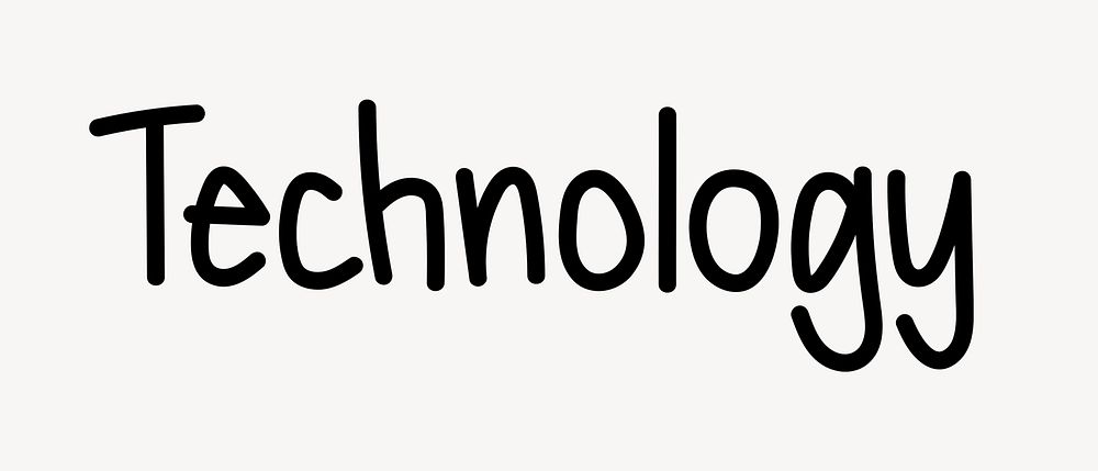 Technology word, handwritten typography | Free Photo - rawpixel
