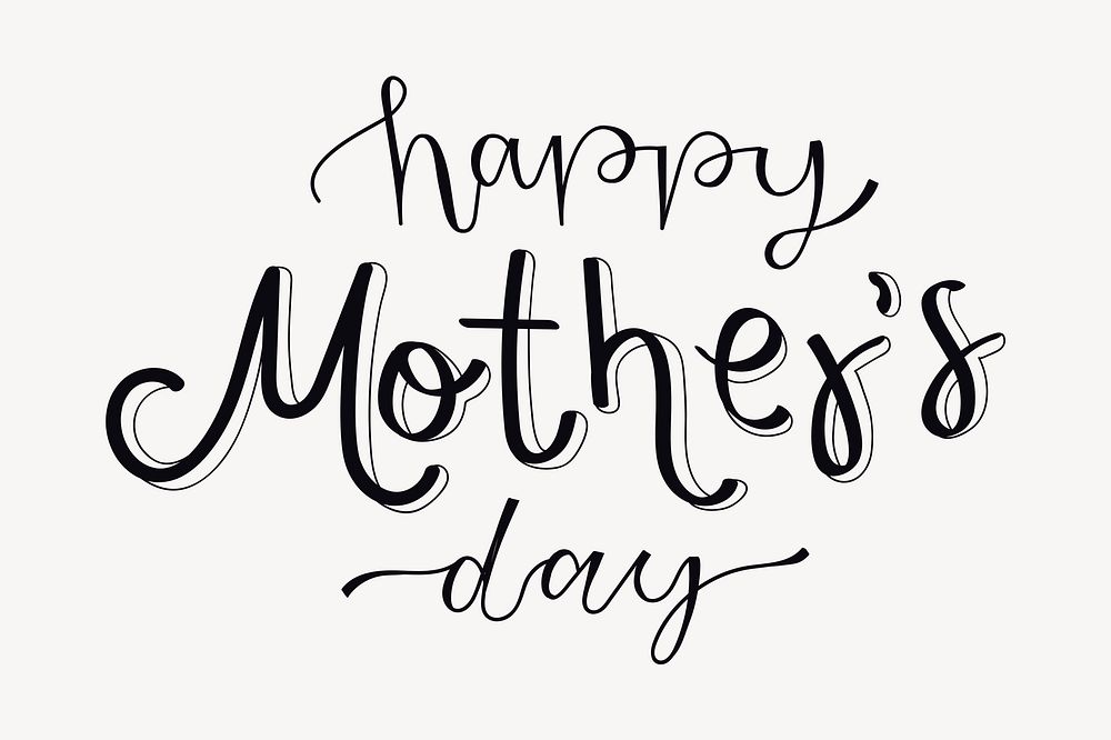 Happy Mother's Day quote, handwritten typography