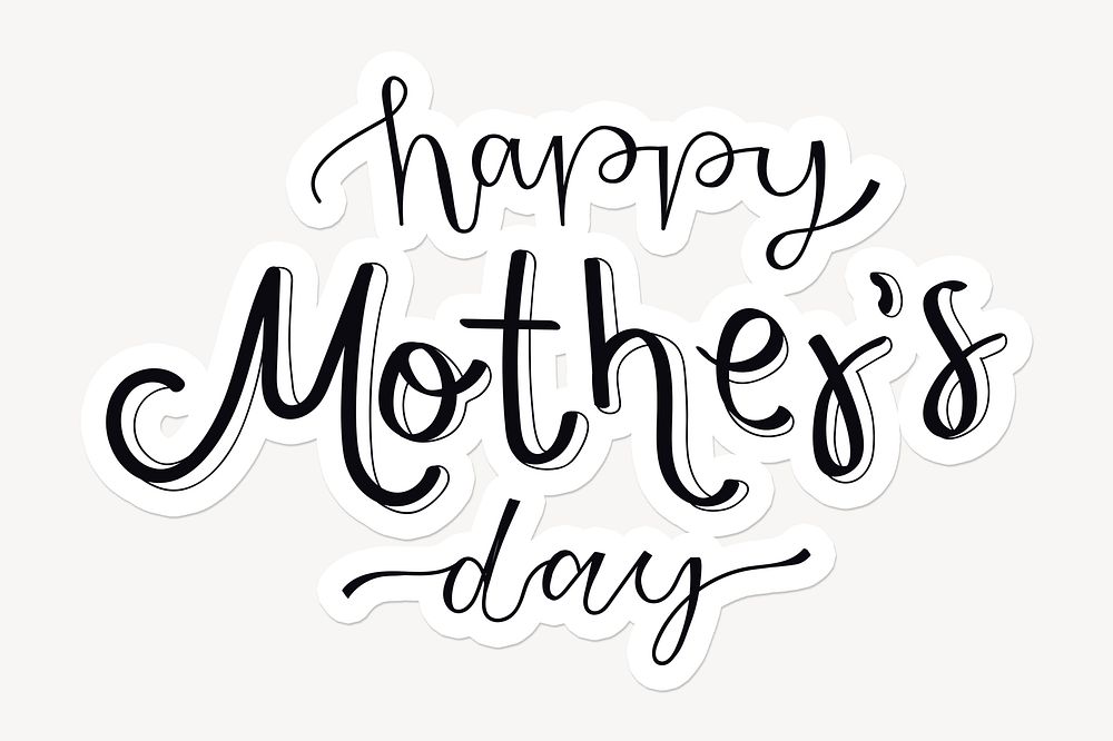 Happy Mother's Day quote sticker typography