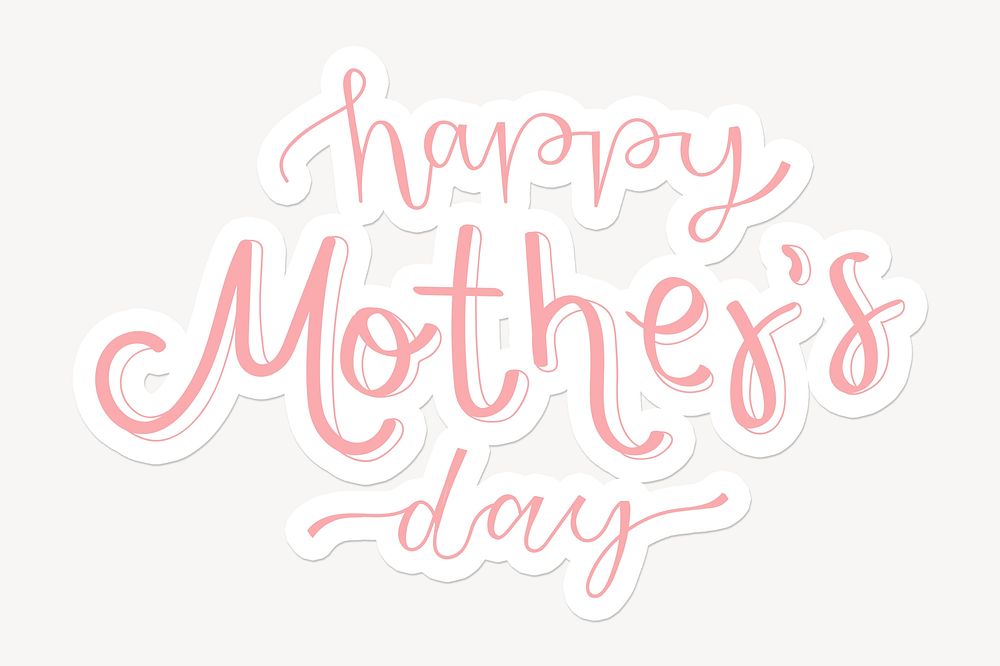Happy Mother's Day quote sticker typography