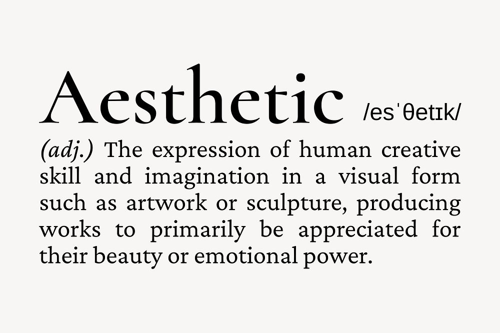 Aesthetic editable definition, dictionary word psd