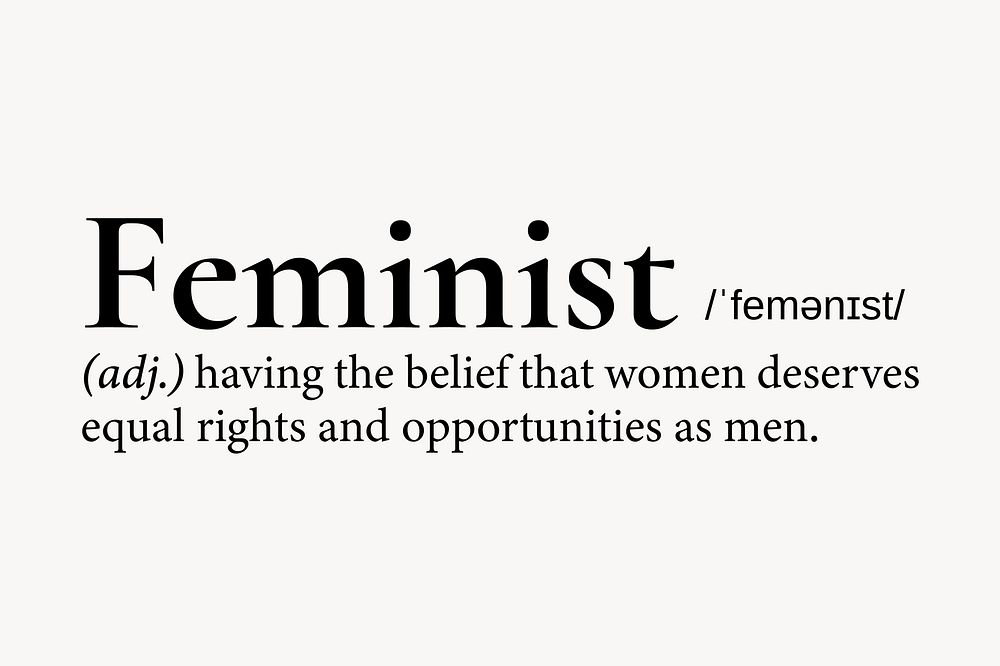 Feminist definition, dictionary word typography Free Photo rawpixel