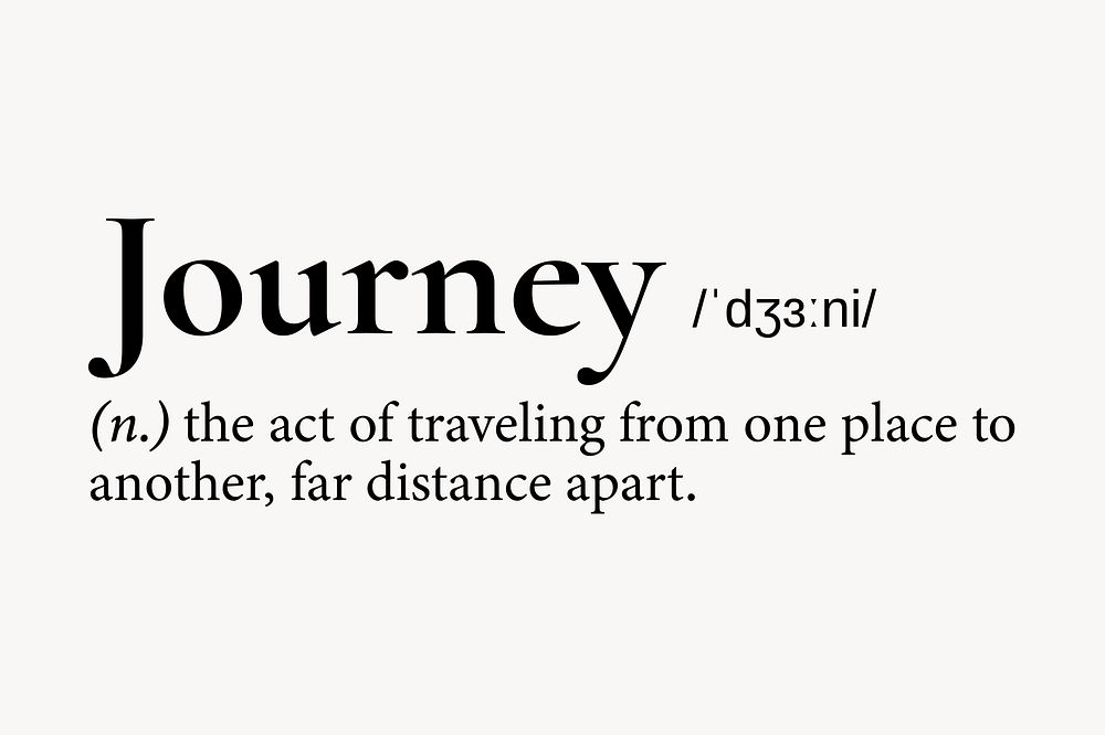journey definition dictionary