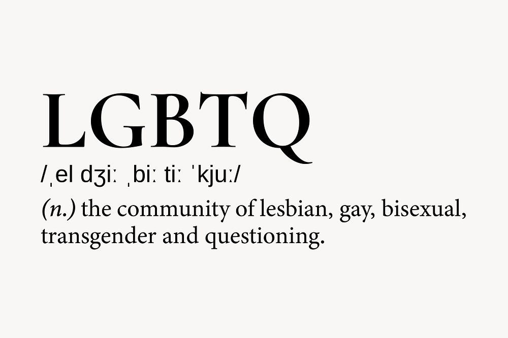 Lgbtq Definition Dictionary Word Typography Free Photo Rawpixel