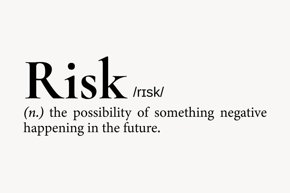 Risk definition dictionary word typography Free Photo rawpixel