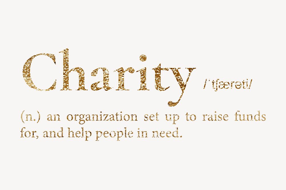 CHARITY DEFINITION MEANING visual data 5