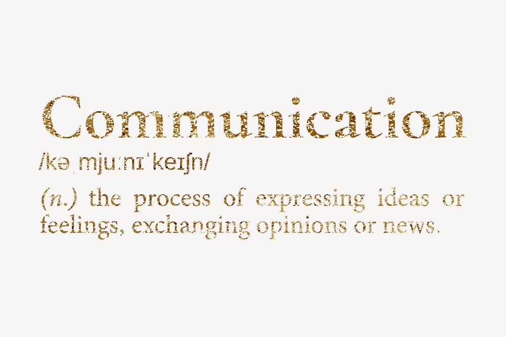 Communication definition, gold dictionary word